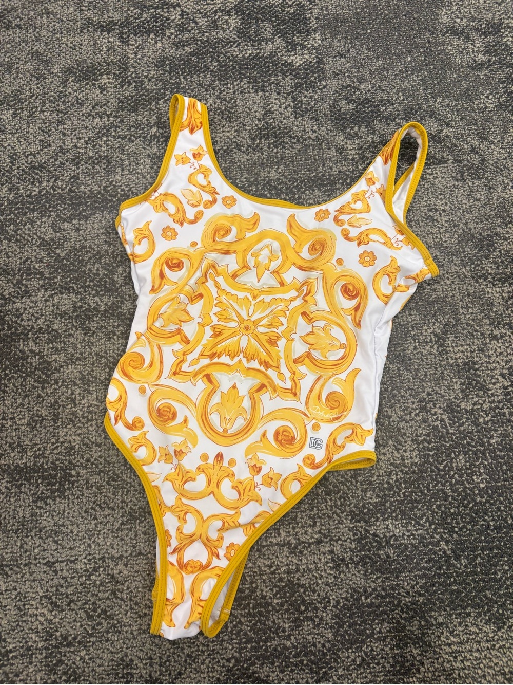 Women’s ' Yellow Ornate-Print One-Piece Swimsuit